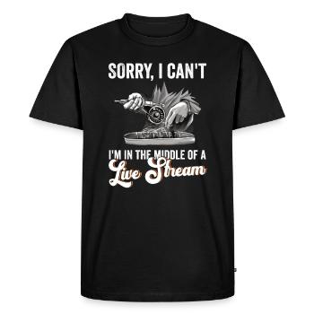 Fliegenfischer-design Für Bachforelle - Men's Premium Organic T-Shirt - black - Front - Nico (187cm)