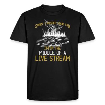 Fliegenfischen Design Für Forelle Fliegenfischer - Men's Premium Organic T-Shirt - black - Front - Nico (187cm)