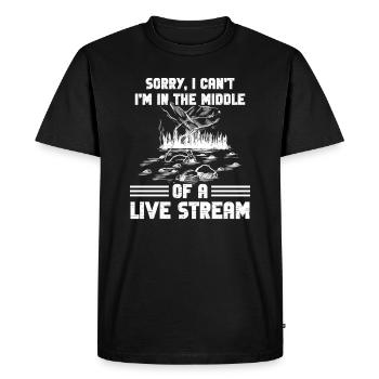 Fliegenfischen Design Für Forelle Fliegenfischer - Men's Premium Organic T-Shirt - black - Front - Nico (187cm)