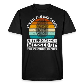 Forensisches Kriminologie-design Für Forensiker - T-shirt Premium bio Homme - noir - Devant - Nico (187cm)
