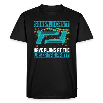 Laser-tag-geburtstagsparty-design Für - T-shirt Premium bio Homme - noir - Devant - Nico (187cm)