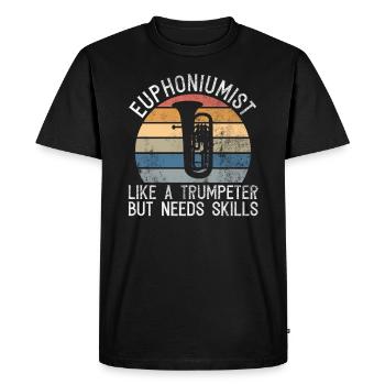 Euphoniumist Design Für Euphonium-player - Men's Premium Organic T-Shirt - black - Front - Nico (187cm)