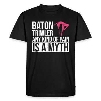 Baton Twirler Design Für Majorette - Men's Premium Organic T-Shirt - black - Front - Nico (187cm)