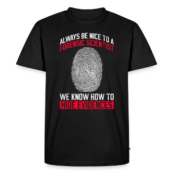 Forensic Analyst Design Für Forensiker - T-shirt Premium bio Homme - noir - Devant - Nico (187cm)