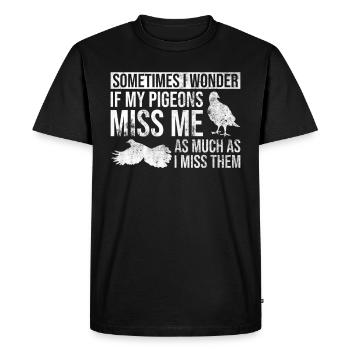 Taubenliebhaber Und Taubenzüchter Taubenrennsport - T-shirt Premium bio Homme - noir - Devant - Nico (187cm)