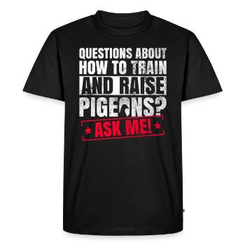Taubenzüchter Und Taubenrennen - Men's Premium Organic T-Shirt - black - Front - Nico (187cm)