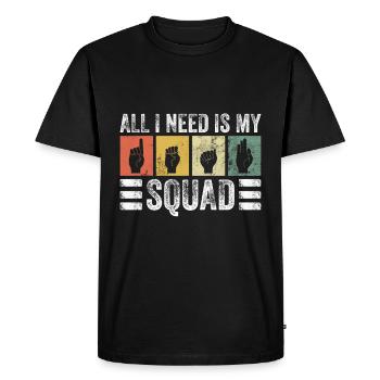 Hörgerät Und Handgebärdensprache Deaf Pride - Men's Premium Organic T-Shirt - black - Front - Nico (187cm)