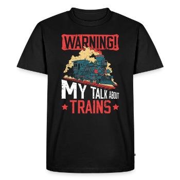 Eisenbahnarbeiter Und Zugingenieur - T-shirt Premium bio Homme - noir - Devant - Nico (187cm)