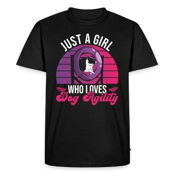 Dog Agility Girl Design Für Hundebesitzer Mädchen - T-shirt Premium bio Homme - noir - Devant - Nico (187cm)