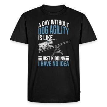 Hunde-agility-design Für Hundebesitzer - Men's Premium Organic T-Shirt - black - Front - Nico (187cm)