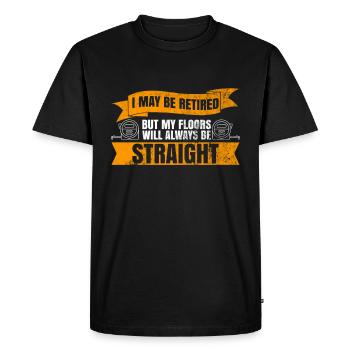 Pensioniertes Bodenbelagsinstallationsdesign Für - Men's Premium Organic T-Shirt - black - Front - Nico (187cm)