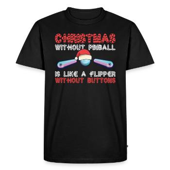 Flipper-spieler-weihnachtsentwurf Für - Men's Premium Organic T-Shirt - black - Front - Nico (187cm)