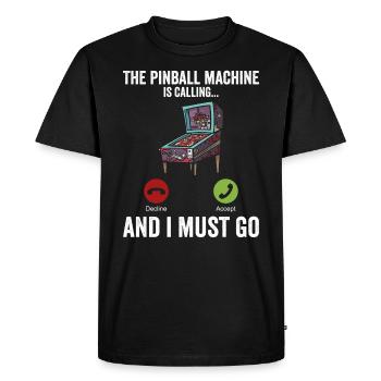Retro-flipper-spiel-design Für Flipperspieler Und - T-shirt Premium bio Homme - noir - Devant - Nico (187cm)