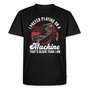 Retro-flipper-spieldesign Für Flipperspieler - T-shirt Premium bio Homme - noir - Devant - Nico (187cm)