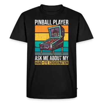 Retro-flipper-spiel-design Für - T-shirt Premium bio Homme - noir - Devant - Nico (187cm)