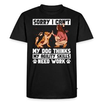 Hunde-agility-design Für Hunde-agility-training - Men's Premium Organic T-Shirt - black - Front - Nico (187cm)