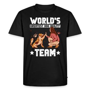 Dog Agility Team Design Für Hundebesitzer - T-shirt Premium bio Homme - noir - Devant - Nico (187cm)
