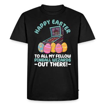 Flipper-oster-design Für - T-shirt Premium bio Homme - noir - Devant - Nico (187cm)