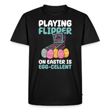 Klassisches Flipper-ostern-design Für - T-shirt Premium bio Homme - noir - Devant - Nico (187cm)