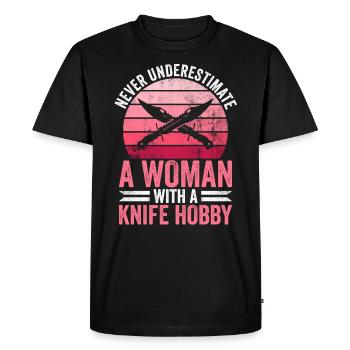 Messer Sammeln Frau Und Messer Sammlung - T-shirt Premium bio Homme - noir - Devant - Nico (187cm)