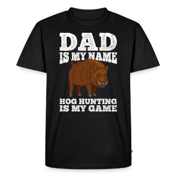 Schweinejagd-design Für Schweinejäger Papa - T-shirt Premium bio Homme - noir - Devant - Nico (187cm)