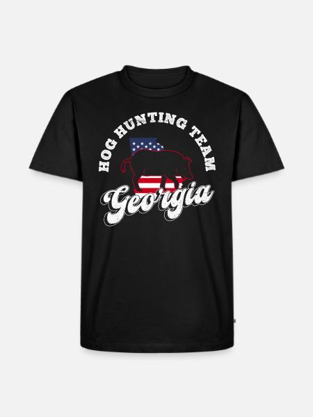 Schweinejagd Georgia Design Für Wildschweinjäger - T-shirt Premium bio Homme - noir