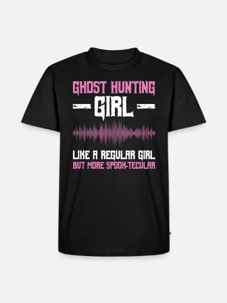 Geisterjagd-mädchen-design Für Paranormales - Men's Premium Organic T-Shirt - black