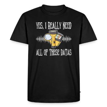 Paranormales Forscherdesign Für Paranormale - T-shirt Premium bio Homme - noir - Devant - Nico (187cm)
