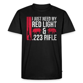Schweinejagd-design Für Die Nächtliche - Men's Premium Organic T-Shirt - black - Front - Nico (187cm)