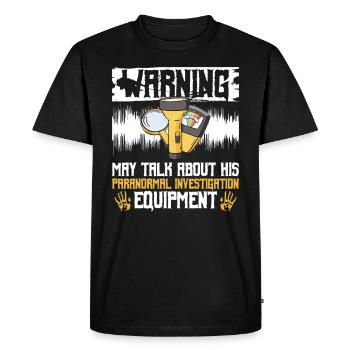 Paranormales Ermittlerdesign Mit Evp-recorder - T-shirt Premium bio Homme - noir - Devant - Nico (187cm)