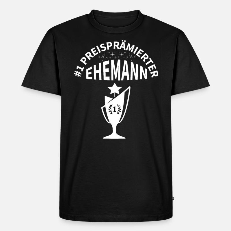 #1 Preisprämierter Ehemann - Männer Premium Bio T-Shirt - Schwarz