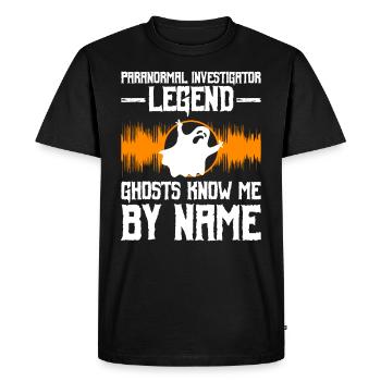 Paranormales Ermittlerdesign Mit Evp-recorder - T-shirt Premium bio Homme - noir - Devant - Nico (187cm)