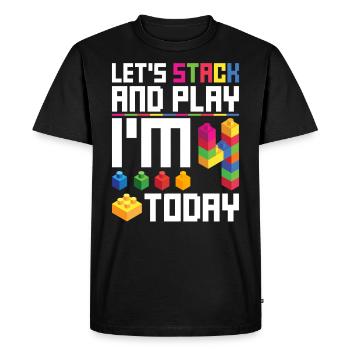 Blockgebäude 4. Geburtstagsdesign Für - Men's Premium Organic T-Shirt - black - Front - Nico (187cm)