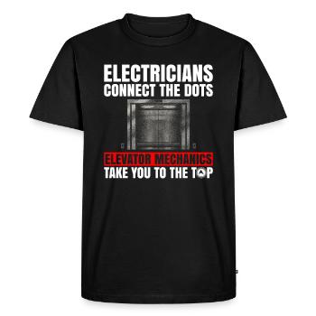 Aufzugs-repaur-design Für Aufzugsinstallateur Und - Men's Premium Organic T-Shirt - black - Front - Nico (187cm)