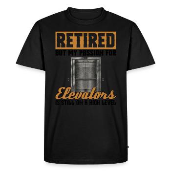 Pensionierter Aufzugstechniker Design Für Einen - T-shirt Premium bio Homme - noir - Devant - Nico (187cm)