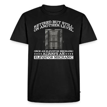 Pensionierter Aufzugsmechaniker Design Für Einen - Men's Premium Organic T-Shirt - black - Front - Nico (187cm)