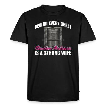 Aufzugsmechaniker-design Für Eine - T-shirt Premium bio Homme - noir - Devant - Nico (187cm)