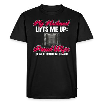 Aufzugsmechaniker-design Für Eine - T-shirt Premium bio Homme - noir - Devant - Nico (187cm)