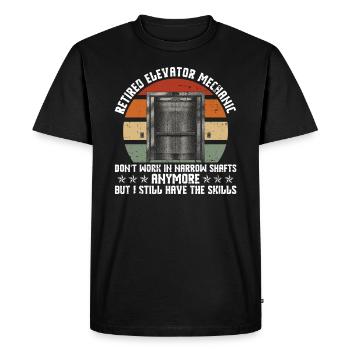 Pensionierter Aufzugsmechaniker Design Für Einen - T-shirt Premium bio Homme - noir - Devant - Nico (187cm)