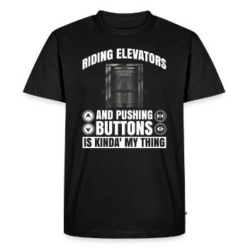 Aufzugstechniker-design Für - Men's Premium Organic T-Shirt - black - Front - Nico (187cm)