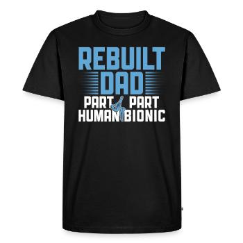 Bionisches Hip-dad-design Für - T-shirt Premium bio Homme - noir - Devant - Nico (187cm)