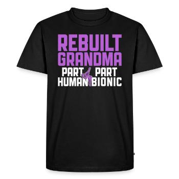 Bionisches Hüft-oma-design Für Die Genesung Nach - T-shirt Premium bio Homme - noir - Devant - Nico (187cm)
