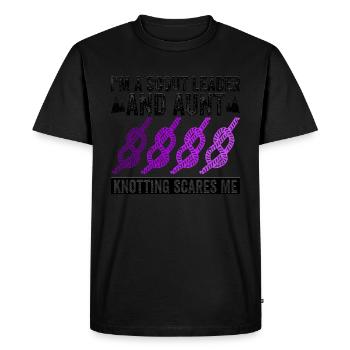 Pfadfindertante Design Für Eine - Men's Premium Organic T-Shirt - black - Front - Nico (187cm)