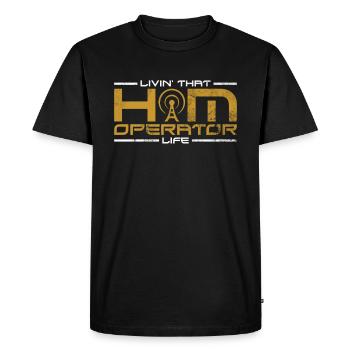 Amateurfunk-design Für Amateurfunkamateure - Men's Premium Organic T-Shirt - black - Front - Nico (187cm)