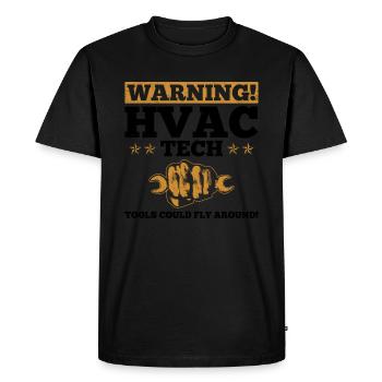 Entwurf Eines Hvac-technikers Für Einen - Men's Premium Organic T-Shirt - black - Front - Nico (187cm)