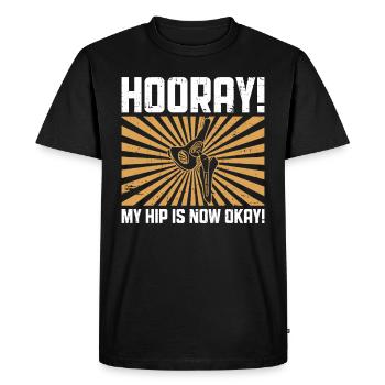 Design Für Überlebende Einer Hüftoperation Für - Men's Premium Organic T-Shirt - black - Front - Nico (187cm)