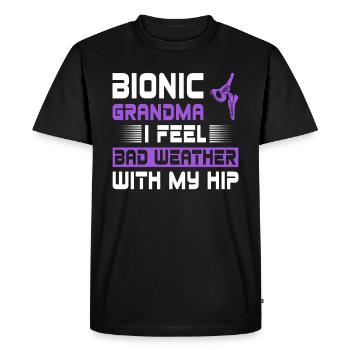 Bionic Hip Oma Design Für Eine Bionic Aftermarket - T-shirt Premium bio Homme - noir - Devant - Nico (187cm)