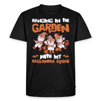 Gartenzwerg Und Halloween Gartenzwerg - Men's Premium Organic T-Shirt - black - Front - Nico (187cm)