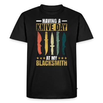 Messermacher Und Messerschmiede Klingenschmied - T-shirt Premium bio Homme - noir - Devant - Nico (187cm)