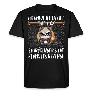 Pendant ce temps, dans la boîte Schroedingers chat plans de vengeance - T-shirt Premium bio Homme - noir - Devant - Nico (187cm)